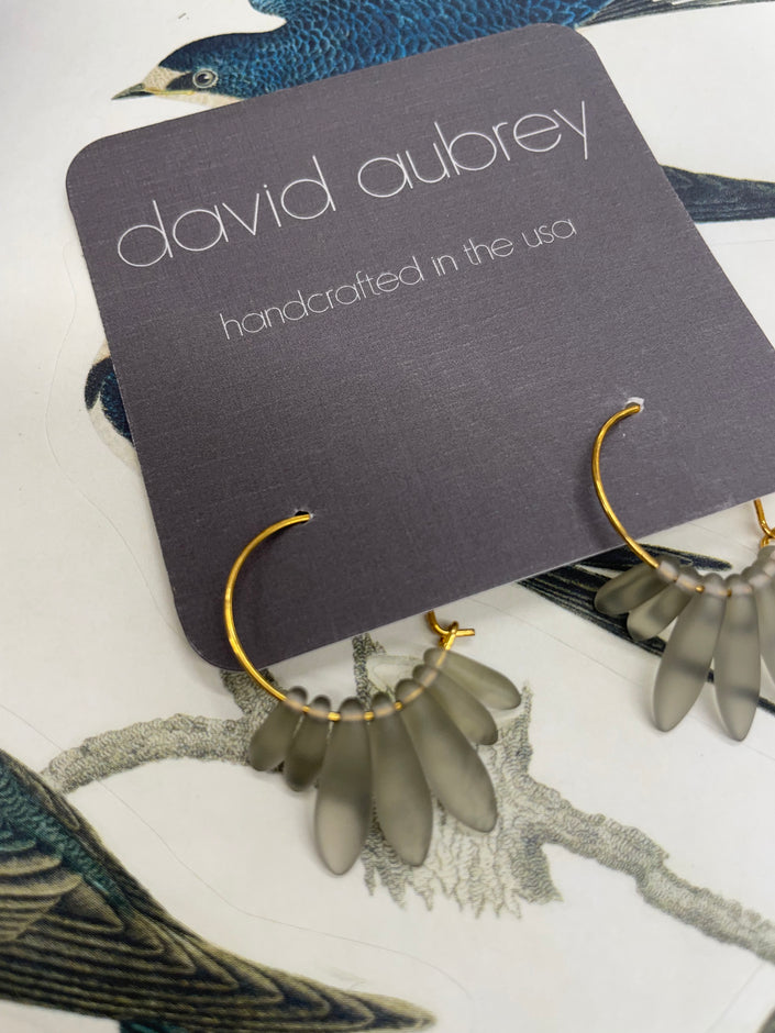 David Aubrey 18k Gold Czech Glass Earrings