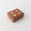 Wooden Card Box with Brass Inlay