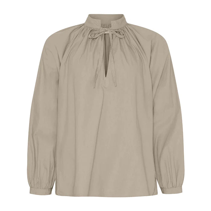 Irissa Long Sleeve Blouse Feather Grey - Anne-mi