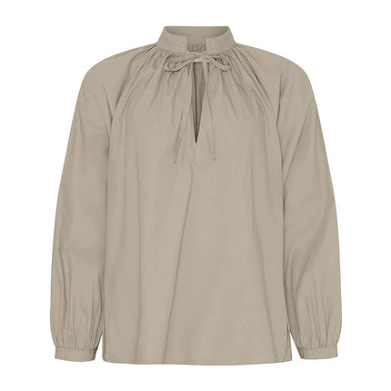 Irissa Long Sleeve Blouse Feather Grey - Anne-mi