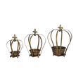 Aged Metal Crown Planter