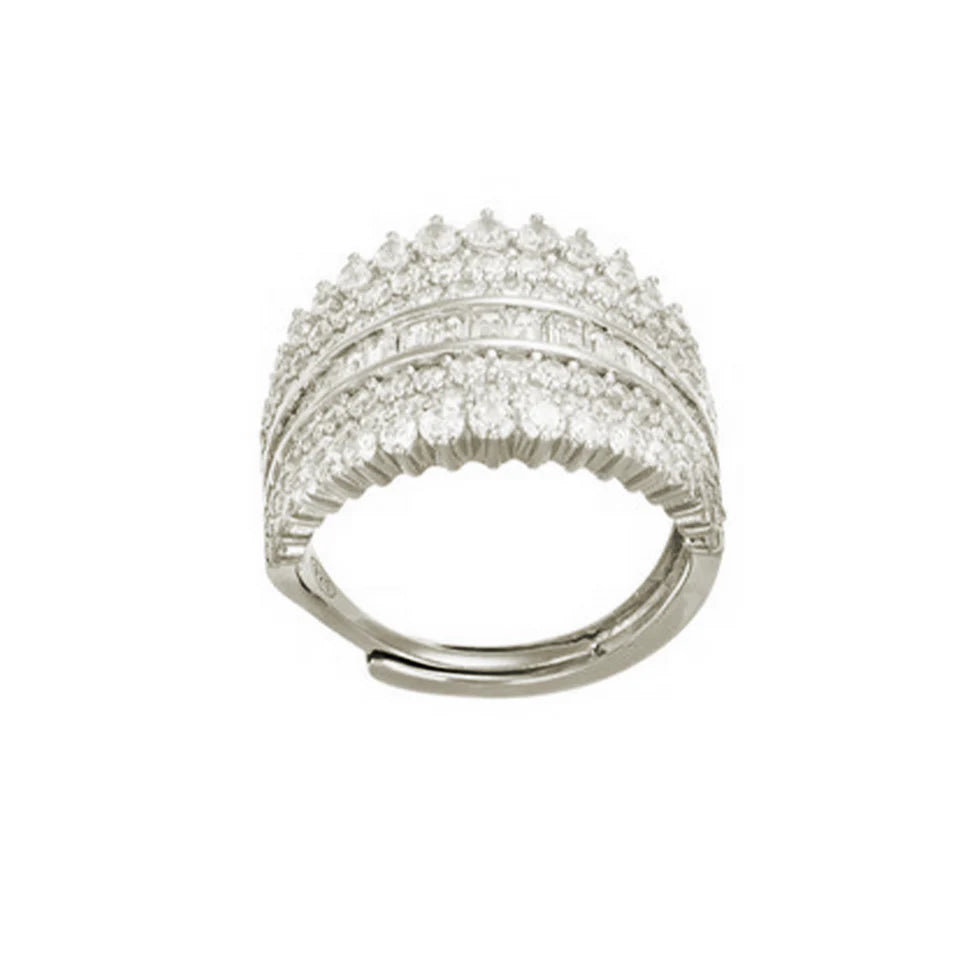 Simply Italian Valentina Seven Band Deco Ring