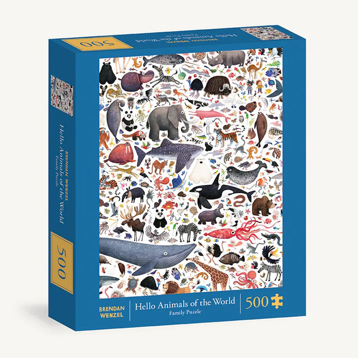 Hello Animals of the World - 500 Piece Puzzle