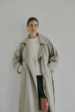 Irissa Trenchcoat Feather Grey - Anne-mi