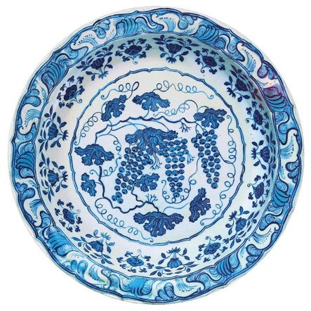 Ashmolean Museum Tin Blue Grapes Plate