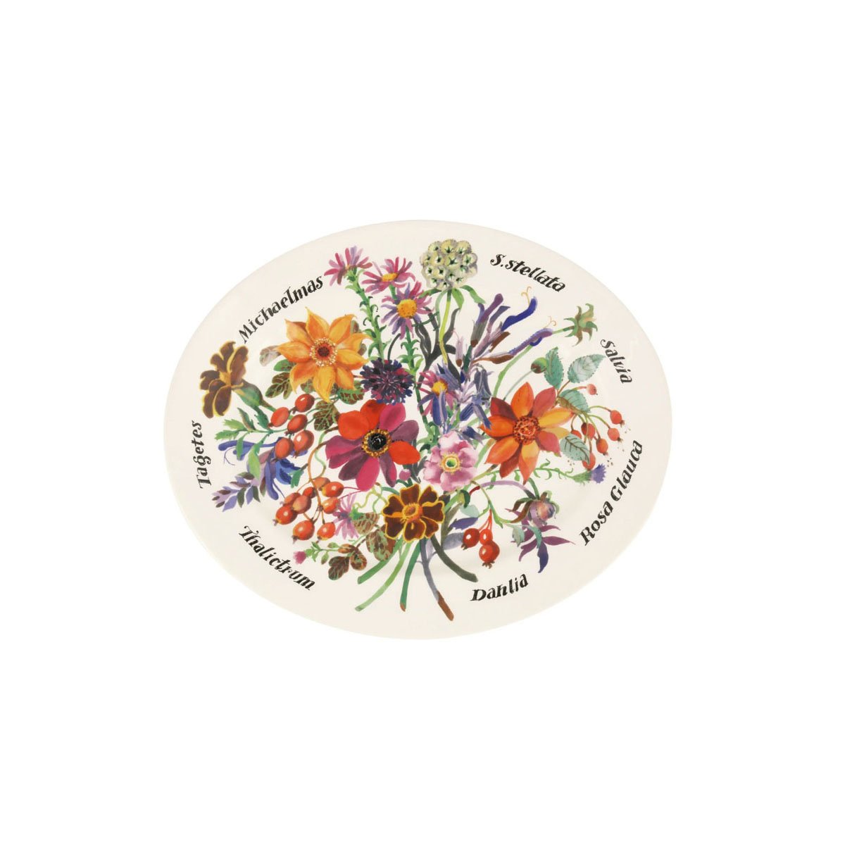 Emma Bridgewater Autumn Flowers medium oval platter, handmade in Stoke-on-Trent, available in New Zealand