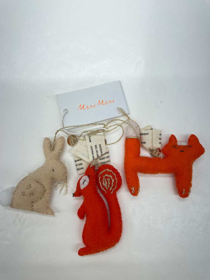 Forest Animals Tree Decoration Set