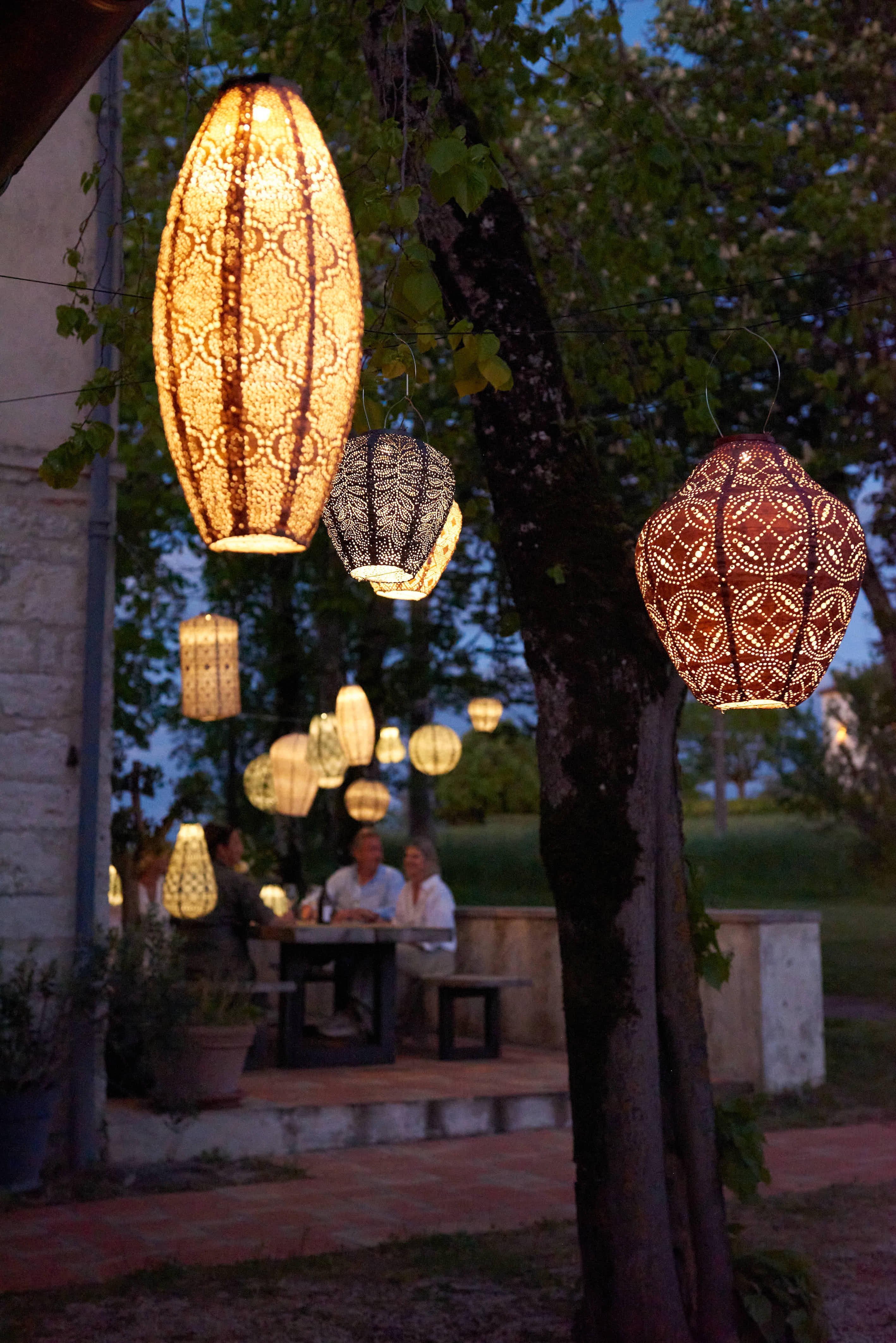 Lumiz Lantern  Jar 30cm Copper Mandela