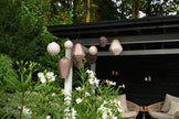 Lumiz Lantern Oval 40cm Plum Mosaic
