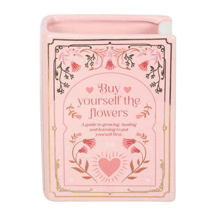 'Buy Yourself Flowers' Book Shaped Vase