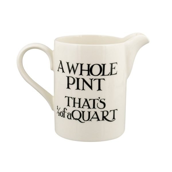 Emma Bridgewater Black Toast Cream Straight Jug Medium