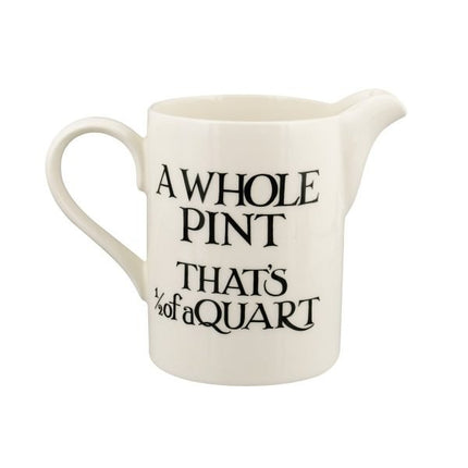 Emma Bridgewater Black Toast Cream Straight Jug Medium