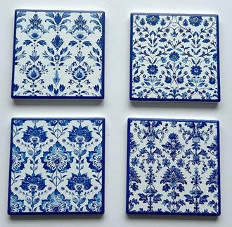 Blue Tile Ceramic Coasters