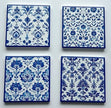 Blue Tile Ceramic Coasters