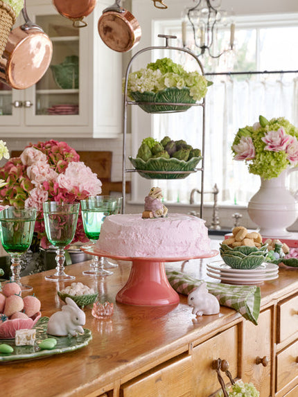 Cabbage Rose Cake Stand-Bordallo