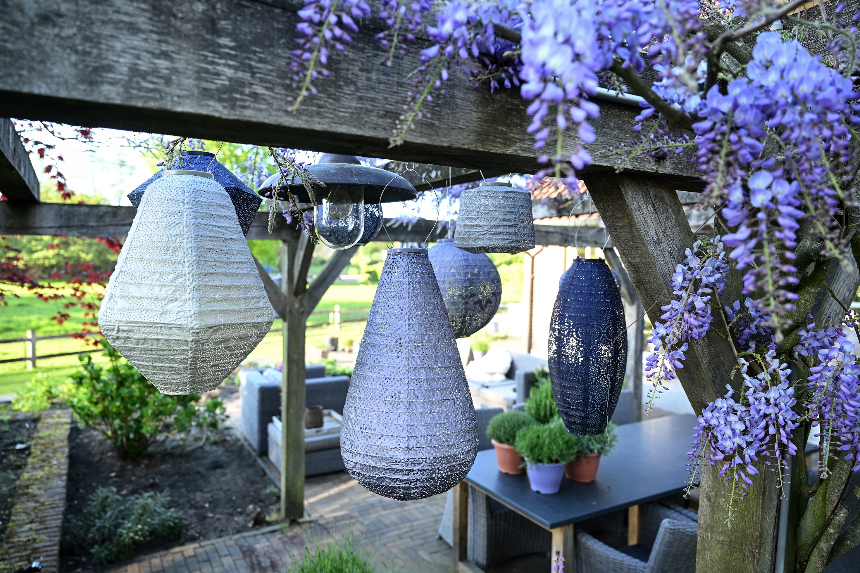 Lumiz Lantern Can 30cm Light Taupe Marrakesh