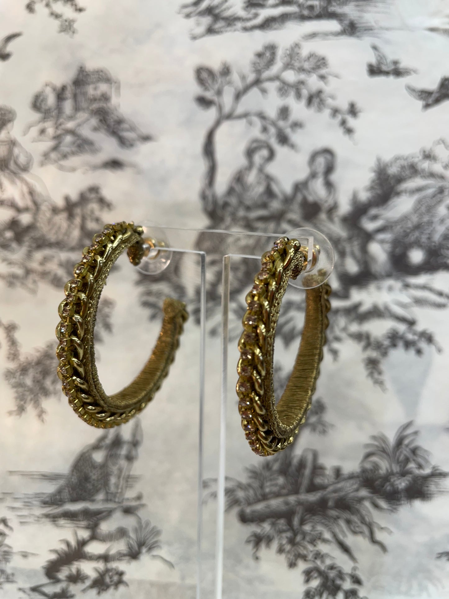 Deepa Gurnani Gold Hoop Earrings