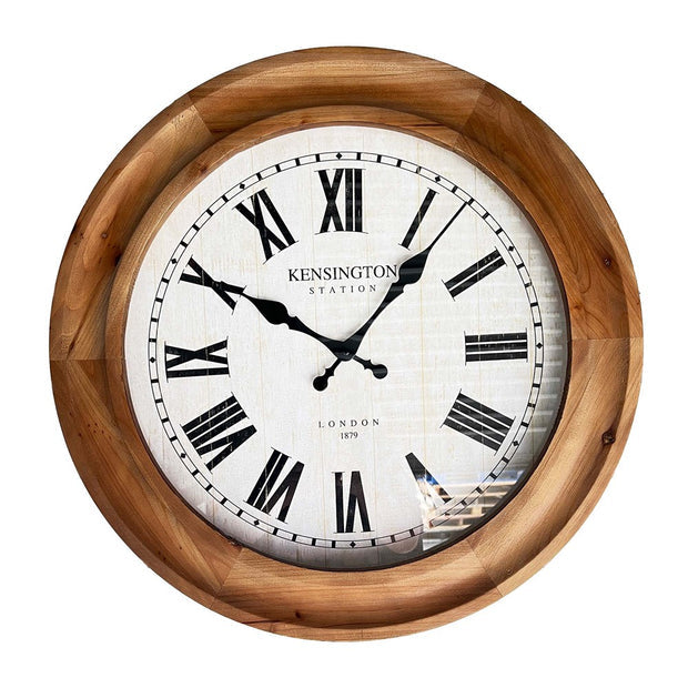 Dahlia Clock Wood Frame