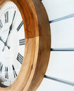 Dahlia Clock Wood Frame