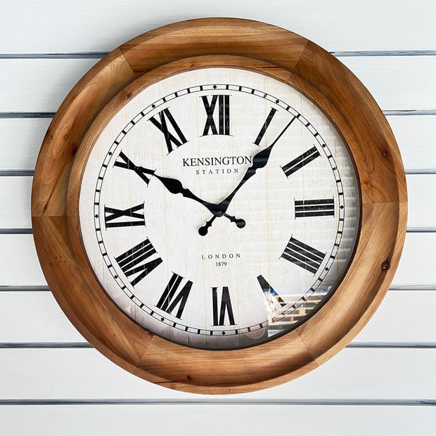 Dahlia Clock Wood Frame