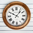 Dahlia Clock Wood Frame