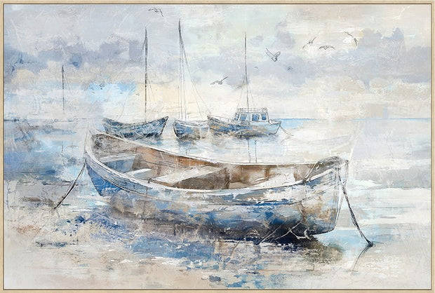 Anchored Serenity Framed Canvas-Wall Art