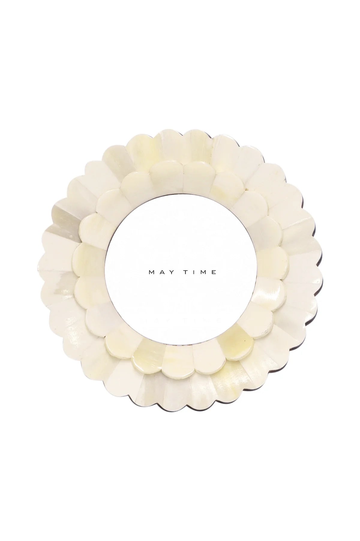Double Scalloped Round Frame Cream by Maytime