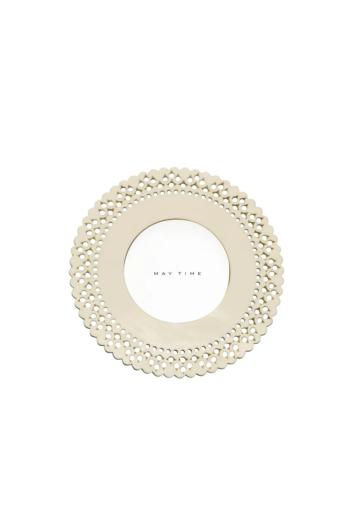Dotted Round Frame Cream by Maytime