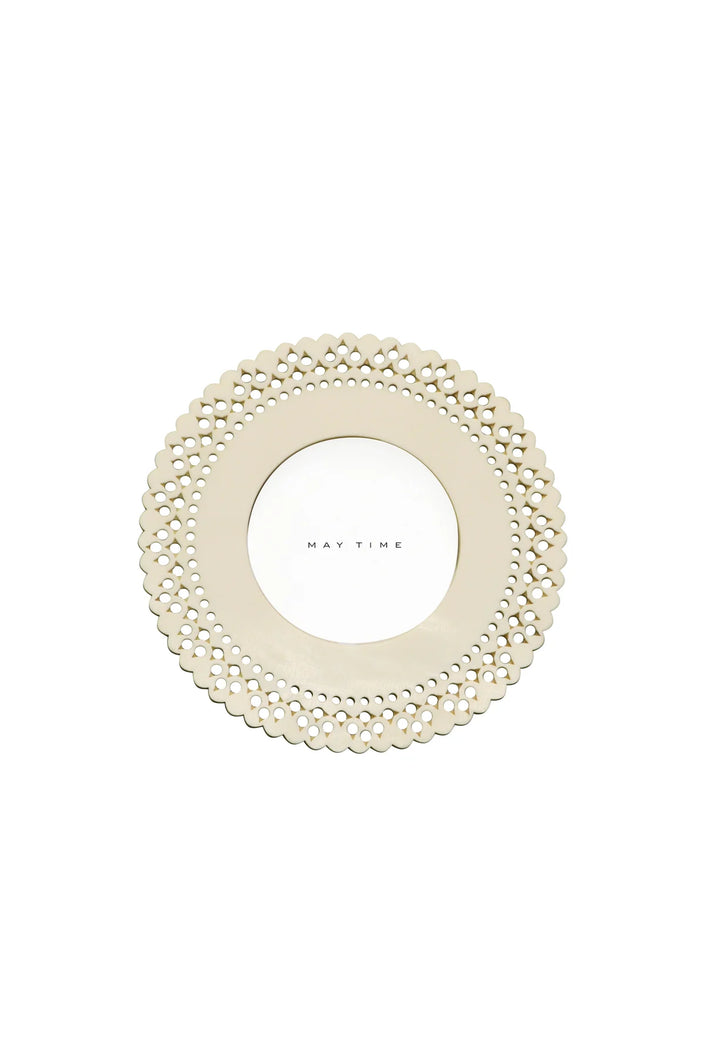 Dotted Round Frame Cream by Maytime