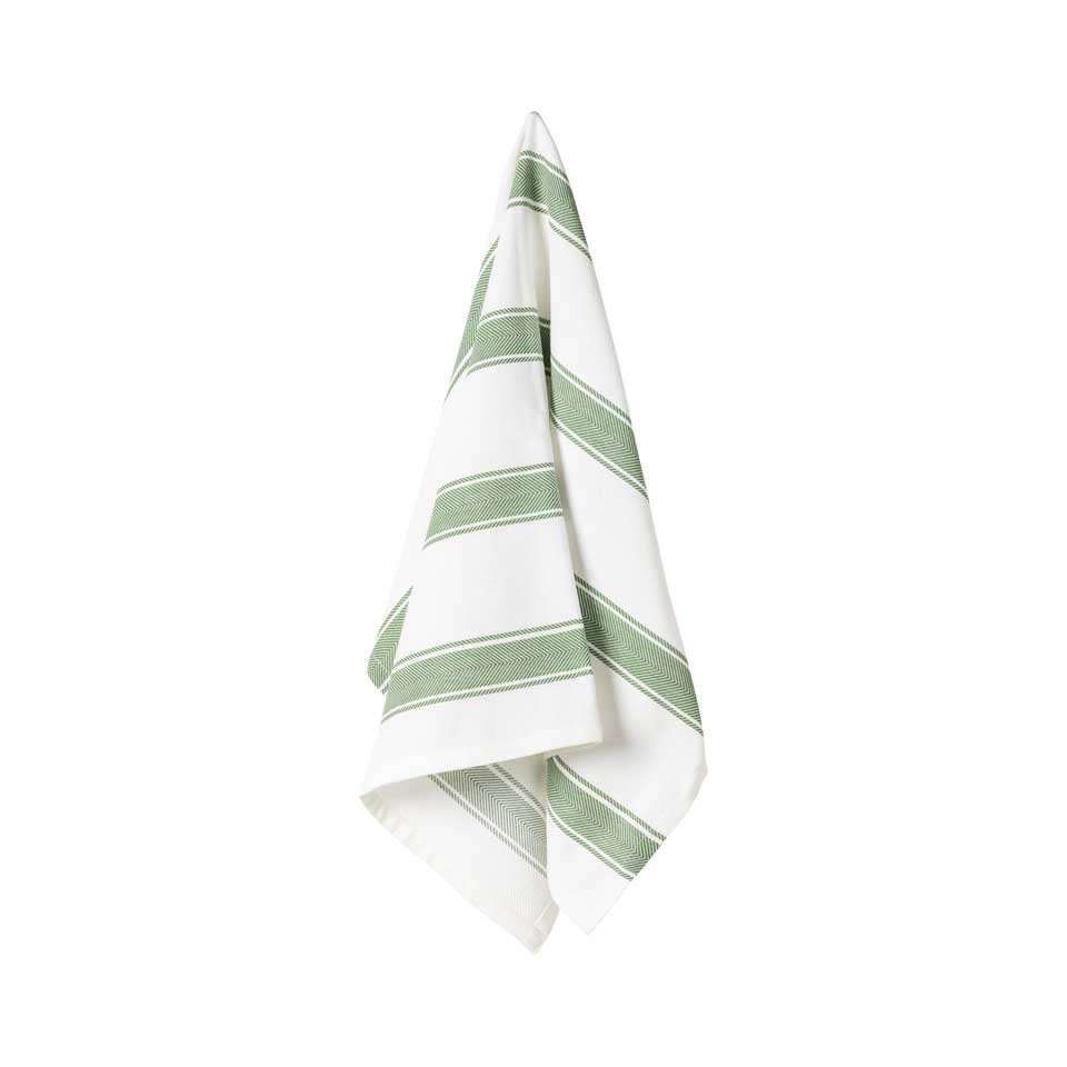 Casafina Tea Towel - Chive Stripe