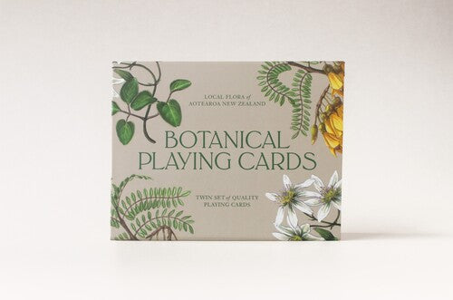 Botanical Playing Cards featuring kōwhai and clematis