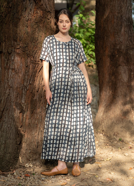 Natori Navy Print Dress-Blacklist