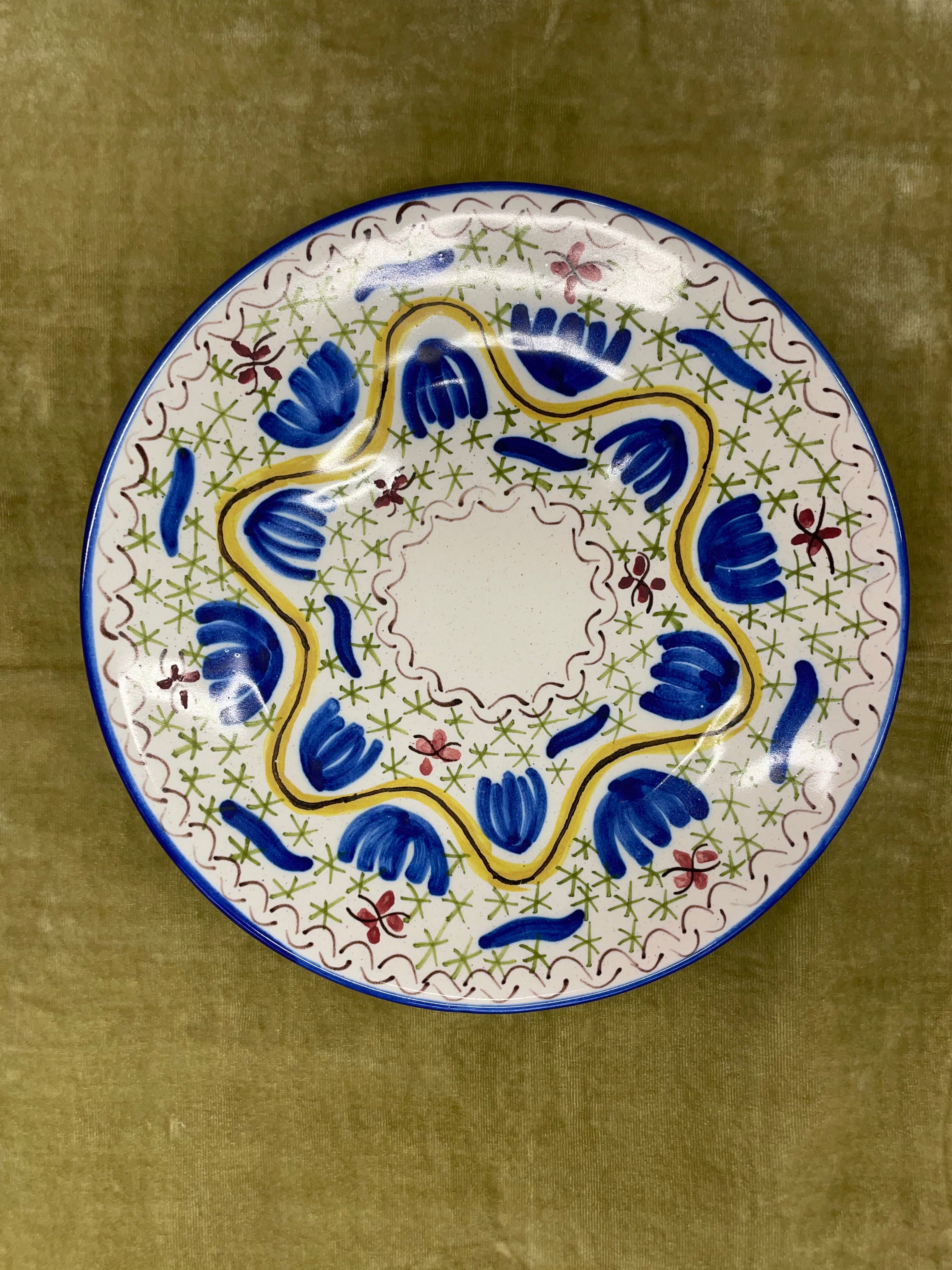 Vintage Handpainted Spanish Figa's Plate