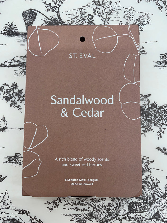 St Eval Sandalwood and Cedar Tealights