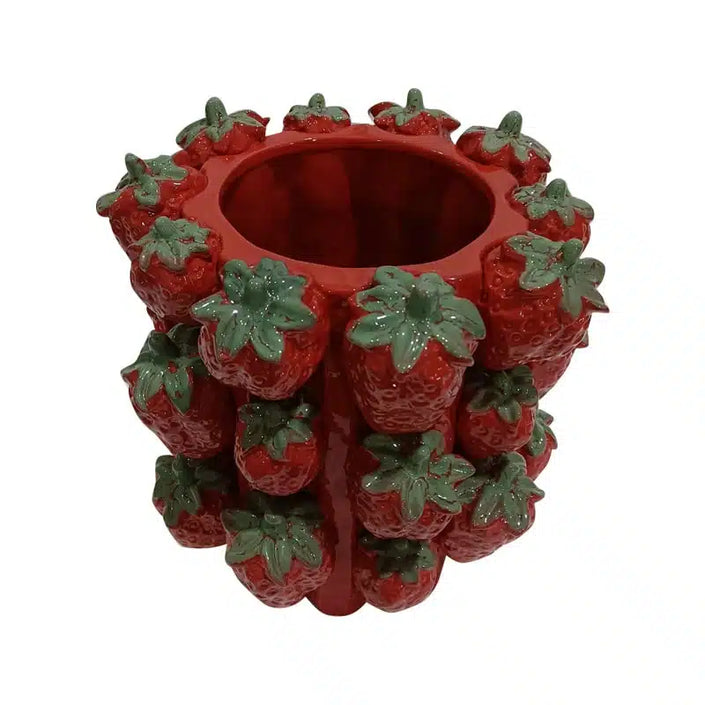 Ceramic Strawberry Vase