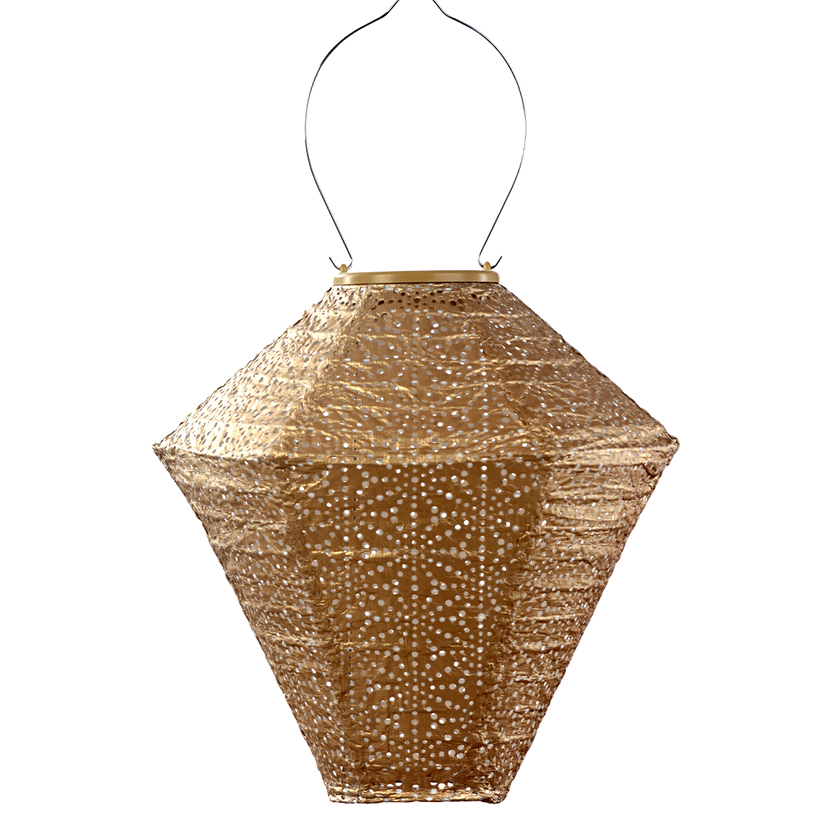Lumiz Lantern  Diamond 28cm Gold Sashiko