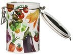 Emma Bridgewater Round Tin Caddy with Clip - Vegetable Garden