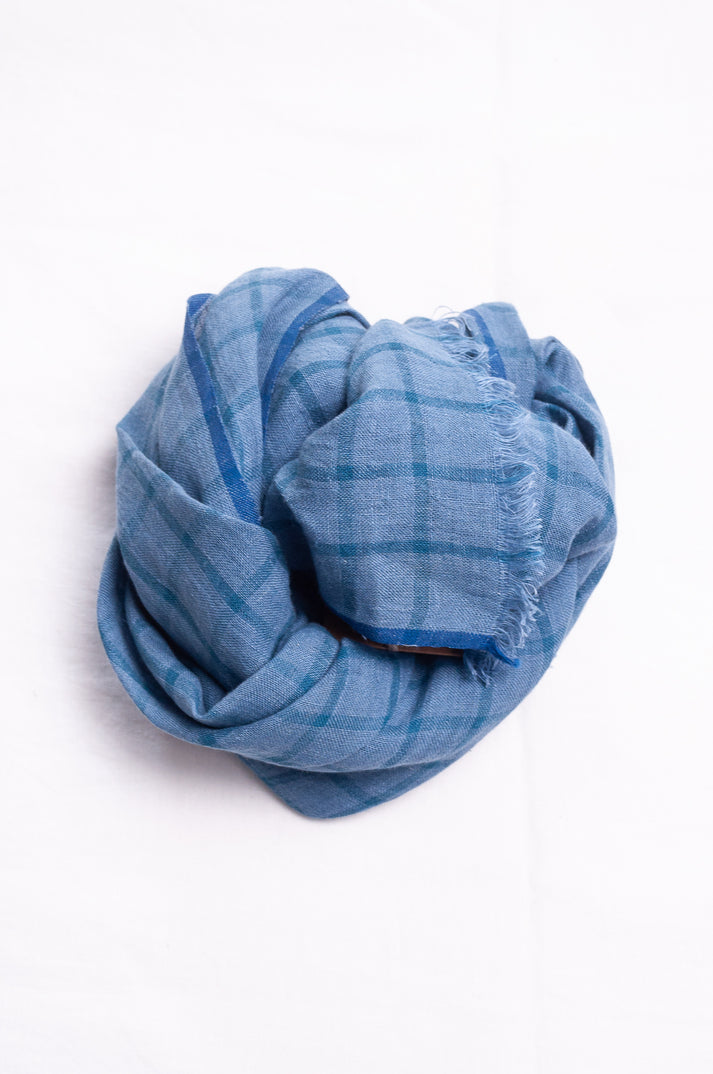Linen Check Scarf-Various
