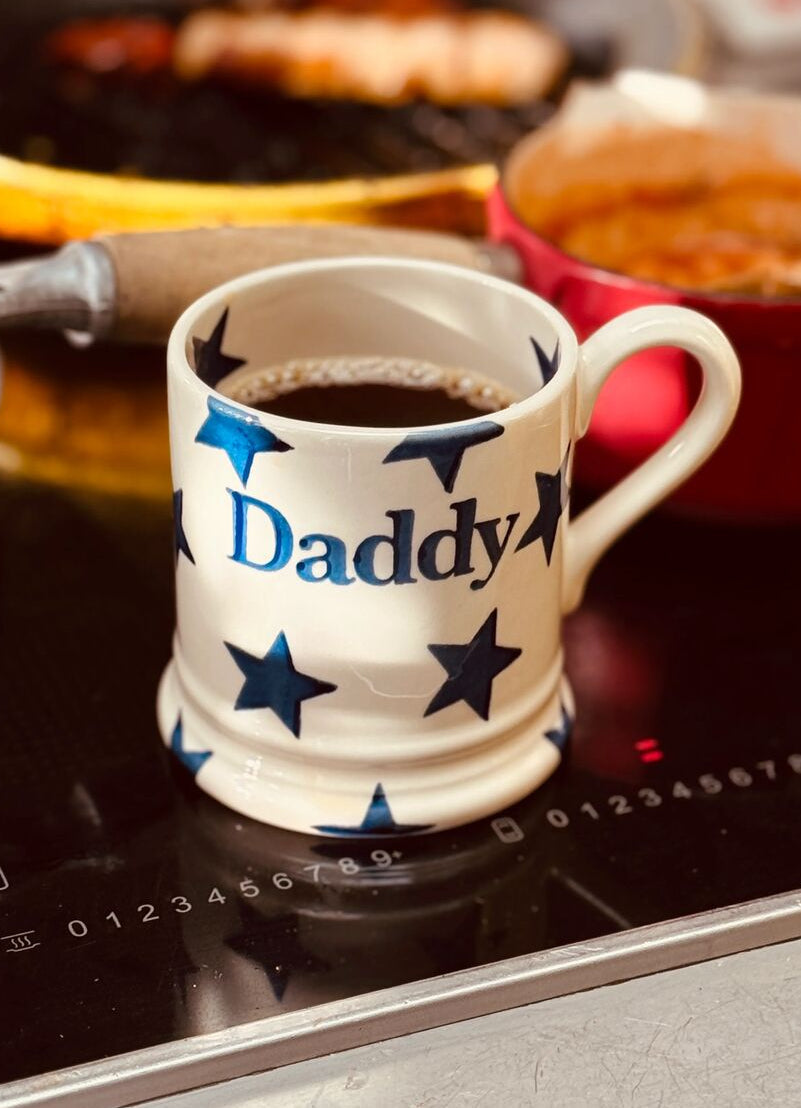 Emma Bridgewater Daddy Blue Star 1/2 Pint Mug