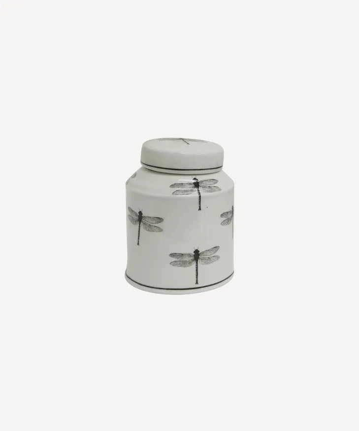 Dragonfly Round Lidded Jar by French Country Collections