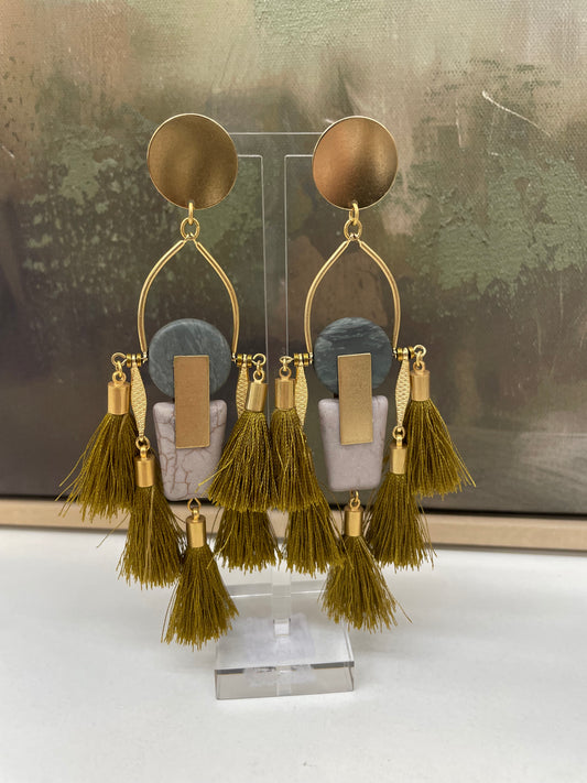 David Aubrey Boho Tassle Earrings