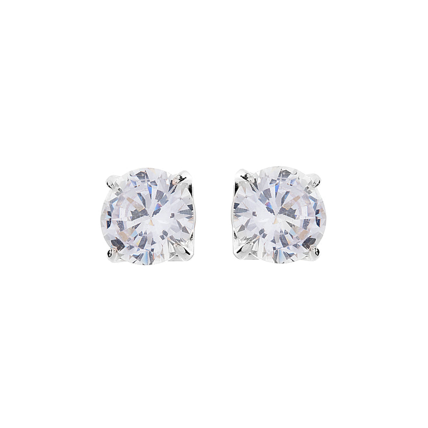 Sybella Cubic Zirconia Silver Stud Earrings
