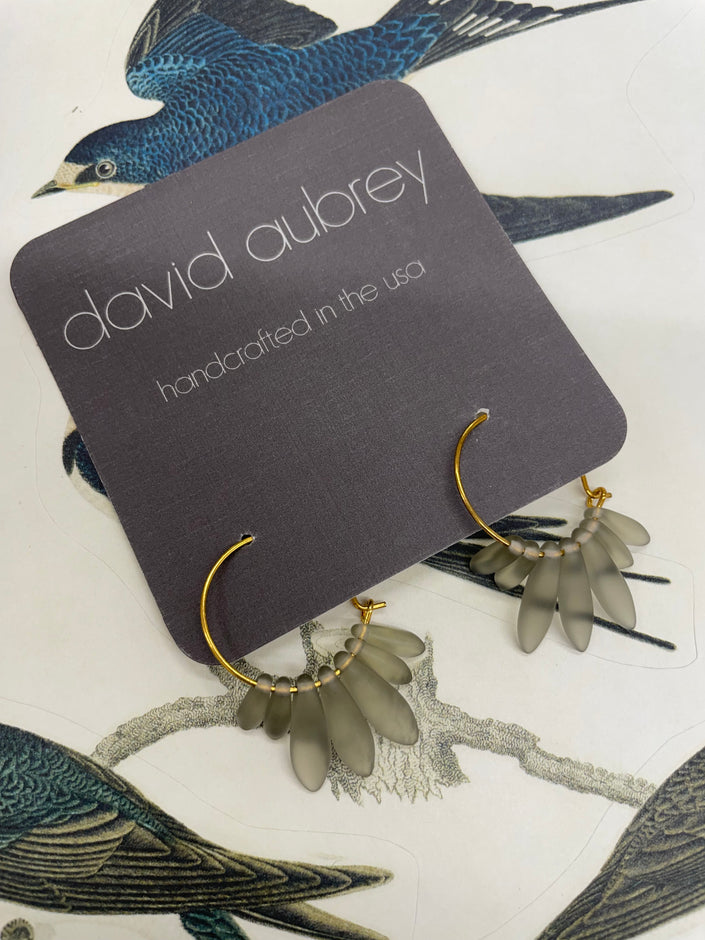 David Aubrey 18k Gold Czech Glass Earrings