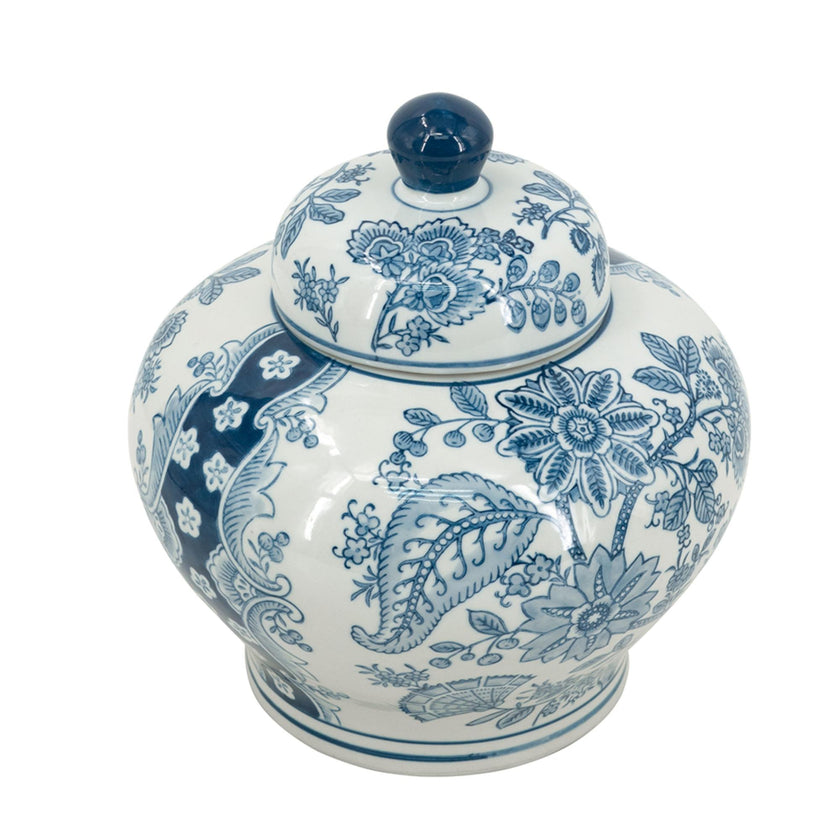 Porcelain Blue and White Lidded Jar