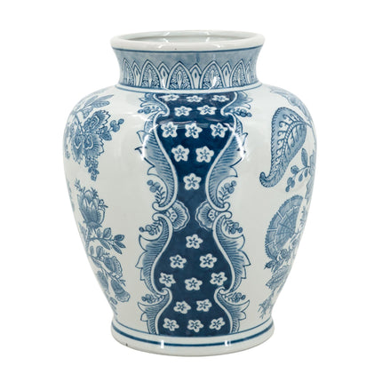 Porcelain Blue and White Round Vase