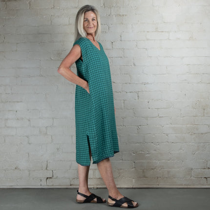 APARNA Emerald check Dress
