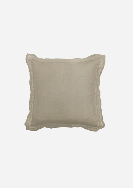 Sand Emilie Linen Euro Pillow Covers by French Country Collections