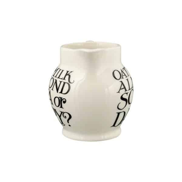 Emma Bridgewater Black Toast Soya or Dairy 1/2 Pint Jug