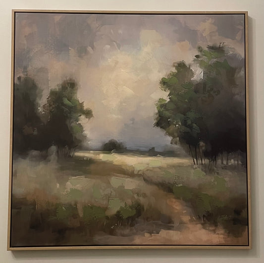 Misty Meadow Framed Canvas Wall Art
