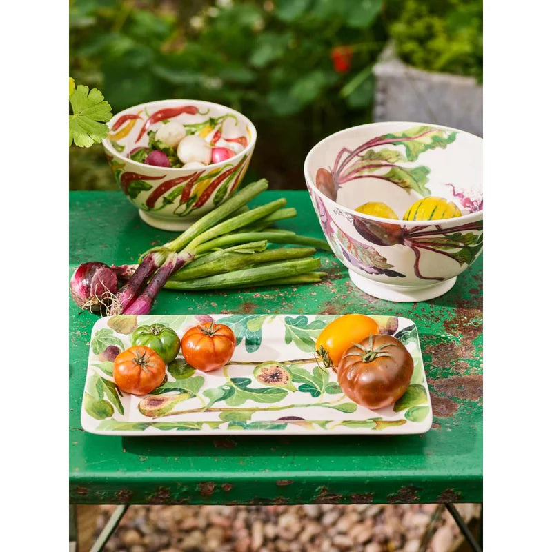Emma Bridgewater Vegetable Garden Medium Oblong Plate - Figs